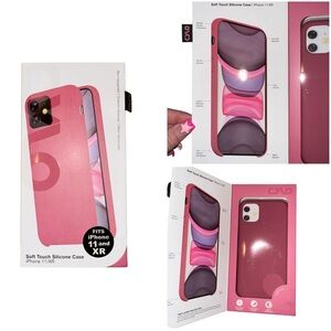 Pink Soft Touch Silicone Case for iPhone 11 and XR